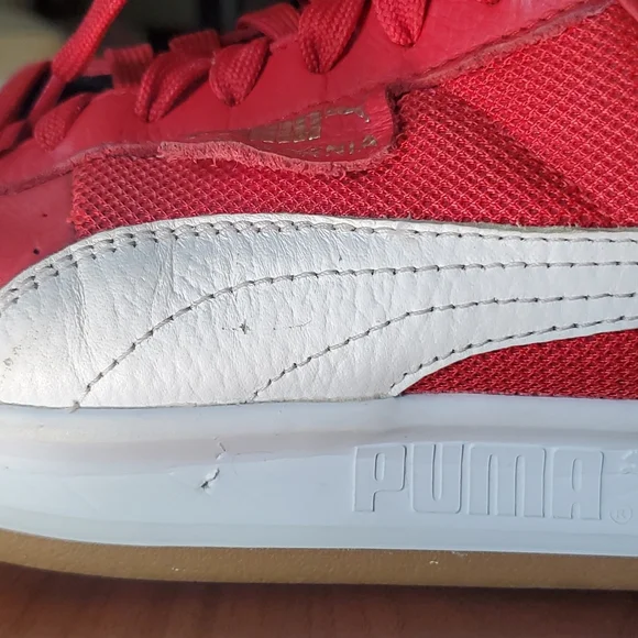 Red Puma California sneakers gum sole size 11 mens - Picture 10 of 10